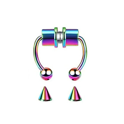 316L Stainless Steel Magnetic Septum Fake Nose Rings for Women Men Non-pierced Nose Hoop Tragus Falso Piercing Nez Body Jewelry