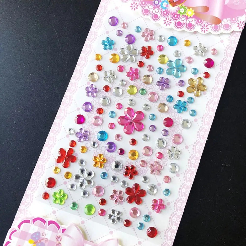 3D Gem Stickers Acrylic Crystal Sticker DIY Decorations Rhinestone for Kids Girls