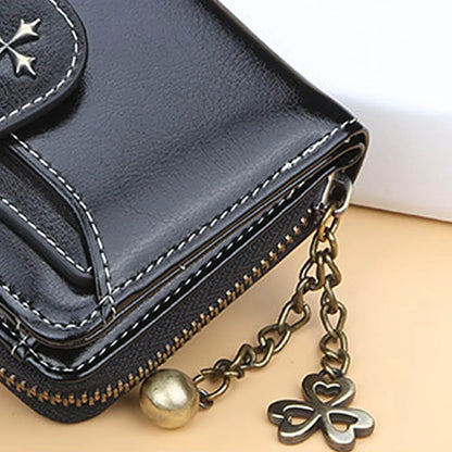 New Women Wallets Fashion Short PU Leather Top Quality Card Holder Female Zipper Purse