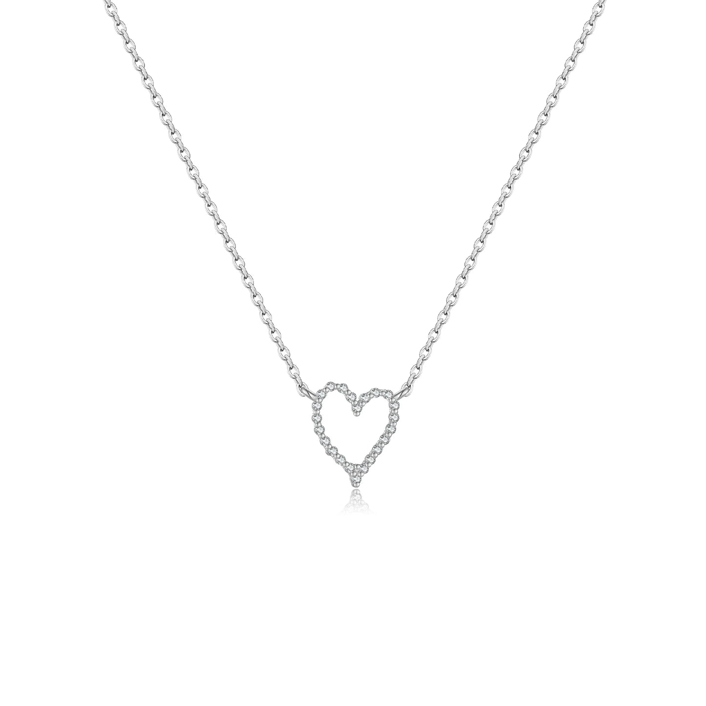 ANDYWEN 925 Sterling Silver Heart CZ Zircon Long Chain Necklace Bracelet Ring Stud Earring Fine Jewelry Set Women Wedding Gift