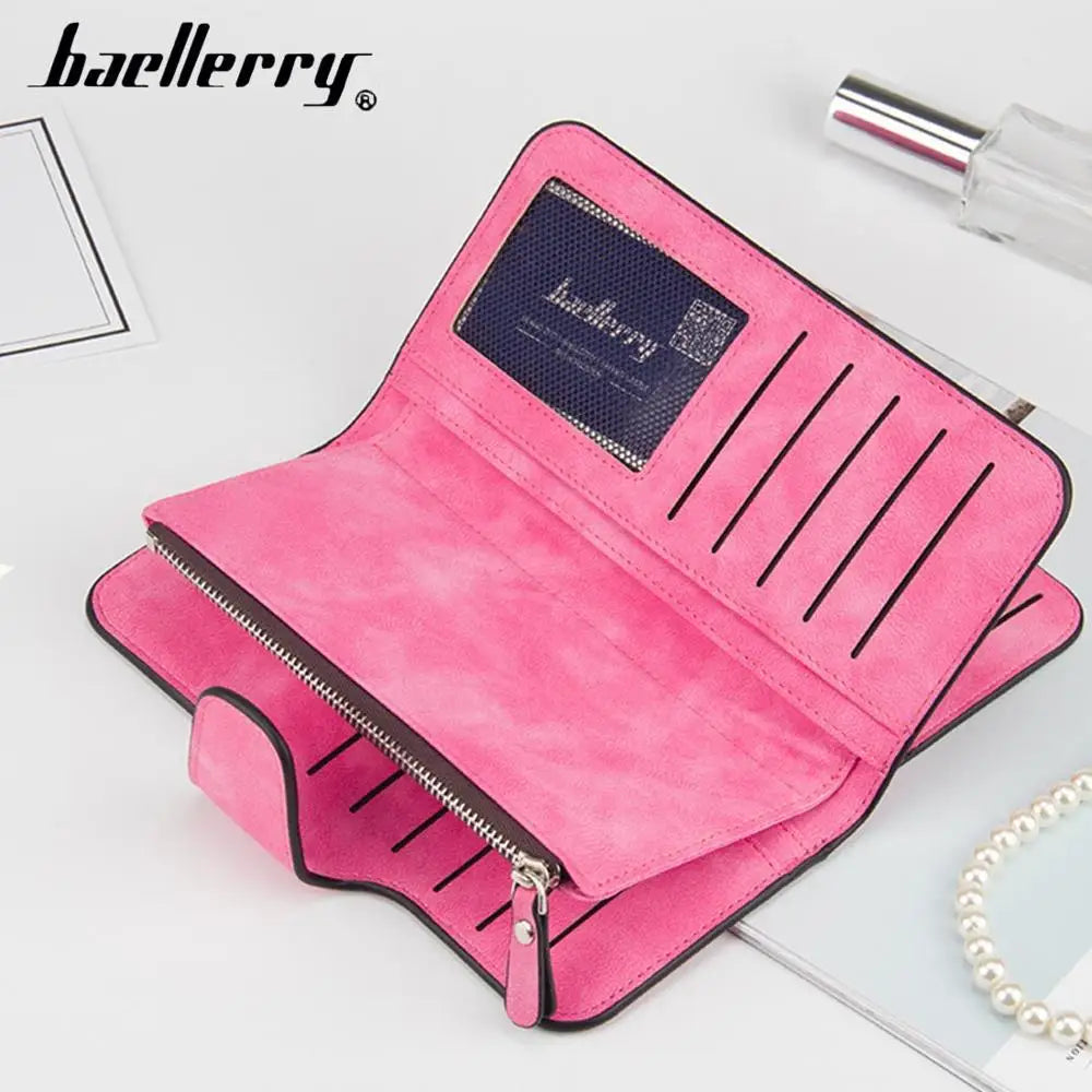 Women Wallets Fashion Long PU Leather Top Quality Card Holder Classic Female Purse  Zipper  Wallet For Women