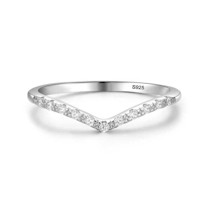 925 Sterling Silver Minimalist Fashion Stackable CZ Rings For Women Minimalist Fine Jewelry 2021 New Style