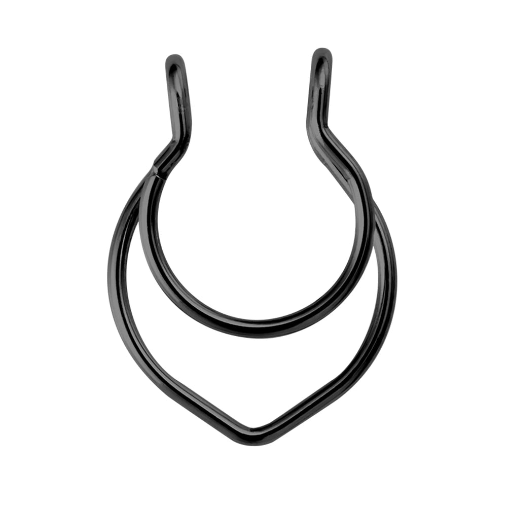 1pc Fake Nose Ring for Women Men 20G Surgical Steel Faux Piercing Jewelry Fake Piercing Hoop Lip Septum Nose Rings Body Jewelry