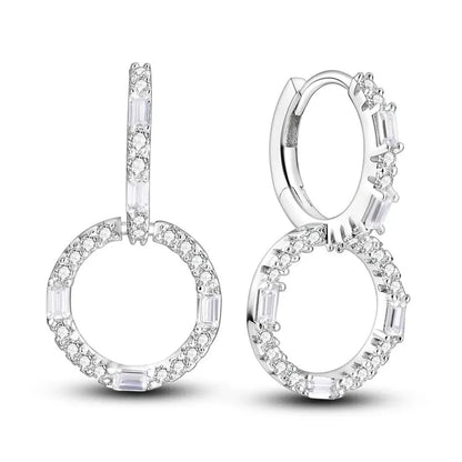 Round Hoop Earring - 925 Sterling Silver