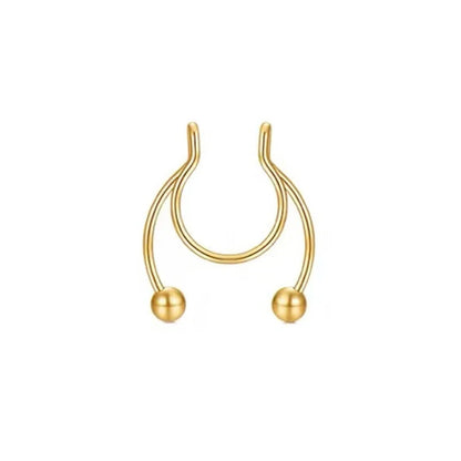 316L Stainless Steel Magnetic Septum Fake Nose Rings for Women Men Non-pierced Nose Hoop Tragus Falso Piercing Nez Body Jewelry