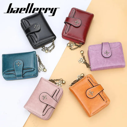 New Women Wallets Fashion Short PU Leather Top Quality Card Holder Female Zipper Purse