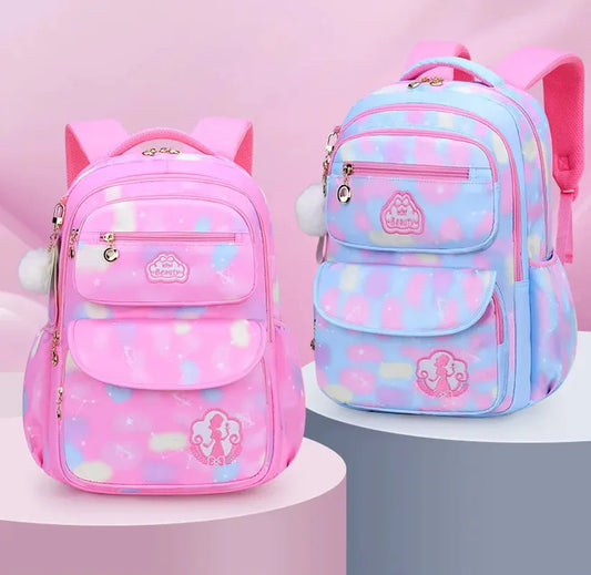 Children Girl Backpack School Bag Pink For Kid Child Teenage Schoolbag Primary Kawaii Cute Waterproof