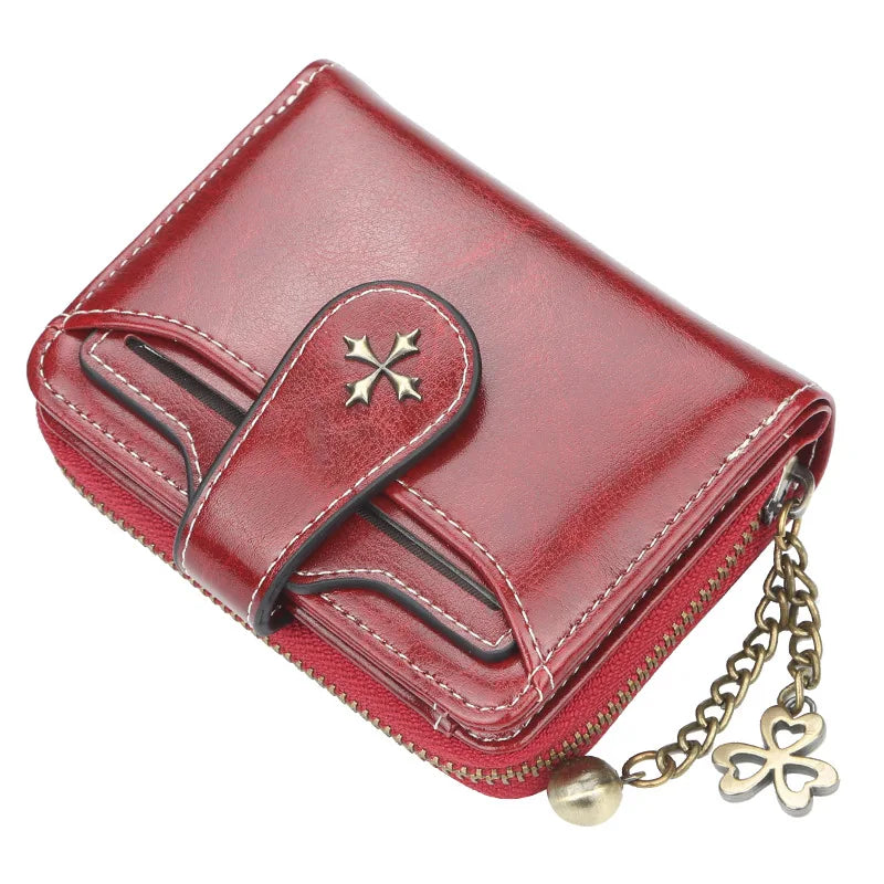 New Women Wallets Fashion Short PU Leather Top Quality Card Holder Female Zipper Purse