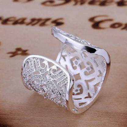 925 Sterling silver Ring Jewelry noble Charms women lady crystal gorgeous wedding party