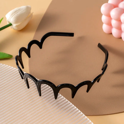 1pcs Women Hair Comb Non-Slip Headband Plastic U Shape Hair Hoops Fixed Teeth Fluffy Top Hair Bands Headwear Hair Accessories