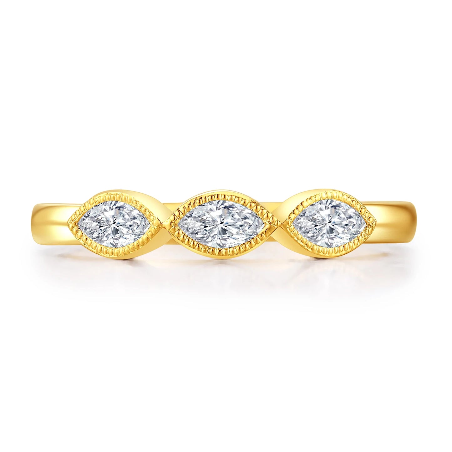 18k Yellow Gold Lab Grown Diamond Rings For Women Fashion Engagement Wedding Luxury Jewelry