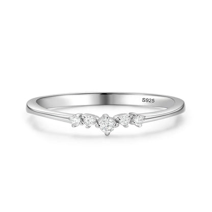 925 Sterling Silver Minimalist Fashion Stackable CZ Rings For Women Minimalist Fine Jewelry 2021 New Style