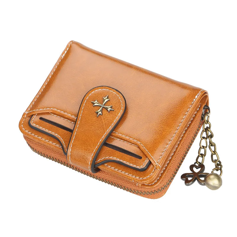 New Women Wallets Fashion Short PU Leather Top Quality Card Holder Female Zipper Purse