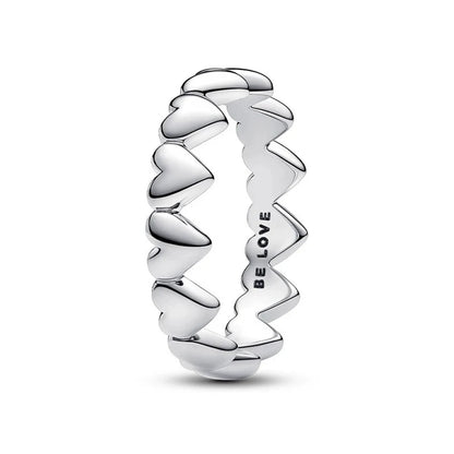 925 Sterling Silver Organically Shaped Stacking Rings&Heart&Two-tone Entwined Bands Ring Hot Selling Gift Jewely