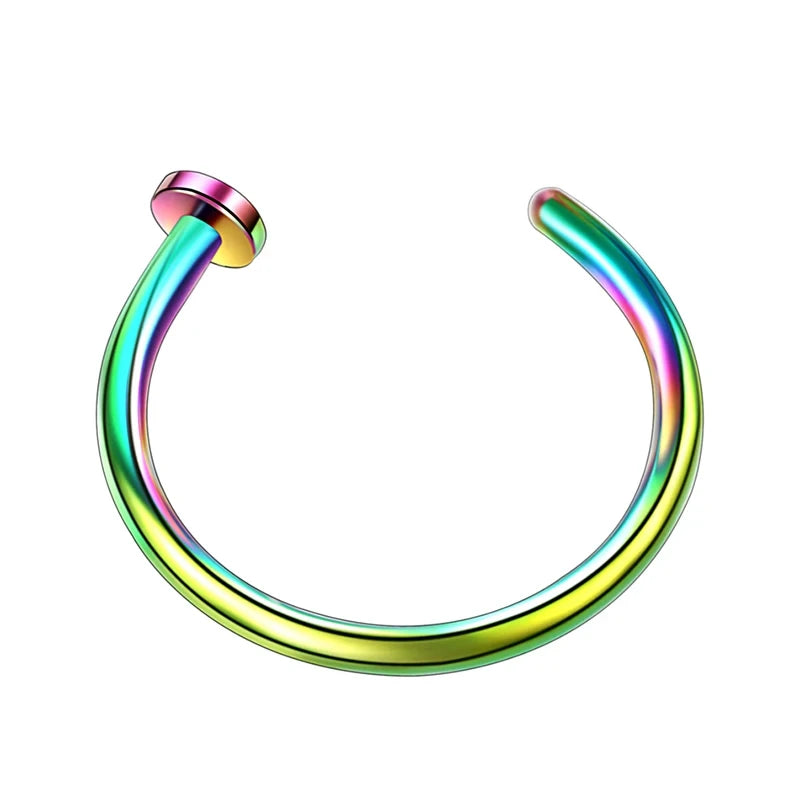 316L Stainless Steel Magnetic Septum Fake Nose Rings for Women Men Non-pierced Nose Hoop Tragus Falso Piercing Nez Body Jewelry