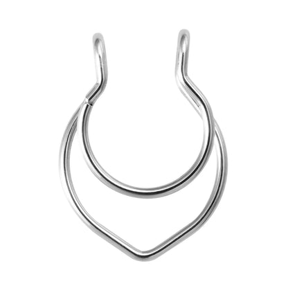 1pc Fake Nose Ring for Women Men 20G Surgical Steel Faux Piercing Jewelry Fake Piercing Hoop Lip Septum Nose Rings Body Jewelry