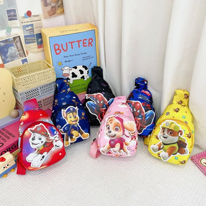 Paw Patrol Children's Chest Bag Cartoon Backpack Kids Outdoor Casual Shoulder Bags Anime Chase Skye Cross bag Children Toy Gifts