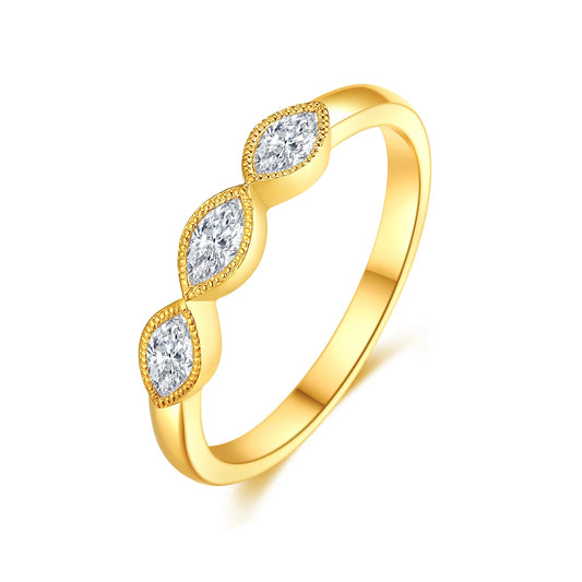 18k Yellow Gold Lab Grown Diamond Rings For Women Fashion Engagement Wedding Luxury Jewelry