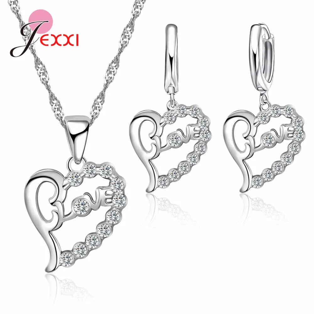 New Brand Bridal Jewelry Sets 925 Sterling Silver Statement Flower Butterfly Choker Necklaces Zirconia Earrings for Women Gift