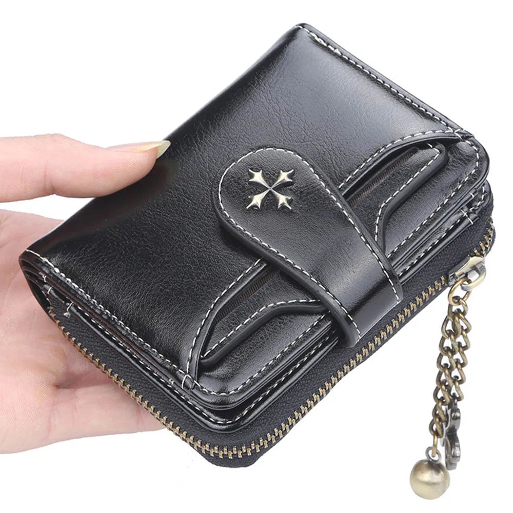 New Women Wallets Fashion Short PU Leather Top Quality Card Holder Female Zipper Purse