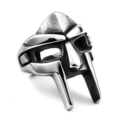 Classic Retro MF DOOM Mask Rings For Men Gladiator Jewelry  Punk Style Egyptian Pharaoh Male Ring Hip Hop Party Goth Accessories