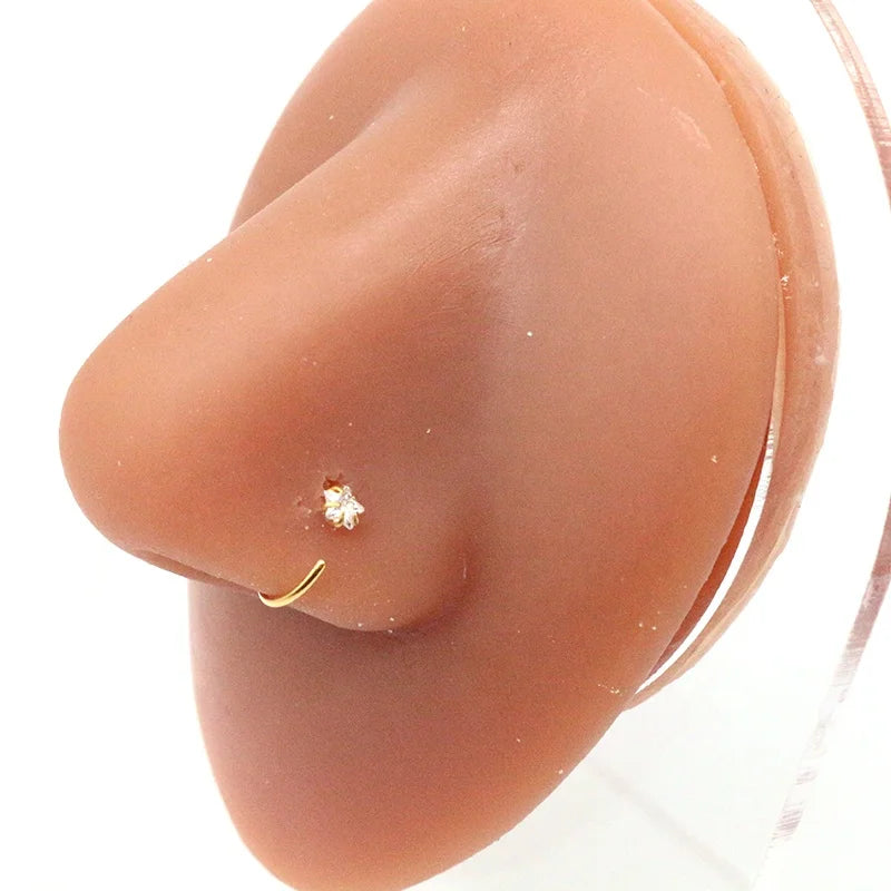 New arrive Gold Plated hoop nose ring Nose hoop star heart square round Nose Ring for women body piercing jewelry