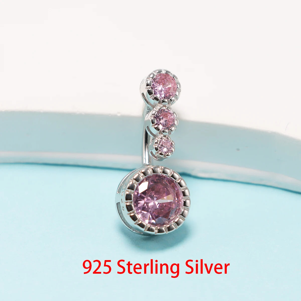 925 Sterling Silver  Belly Button Ring CZ Piercing Jewelry Cute Belly Ring Navel Rings Navel Rings for Women