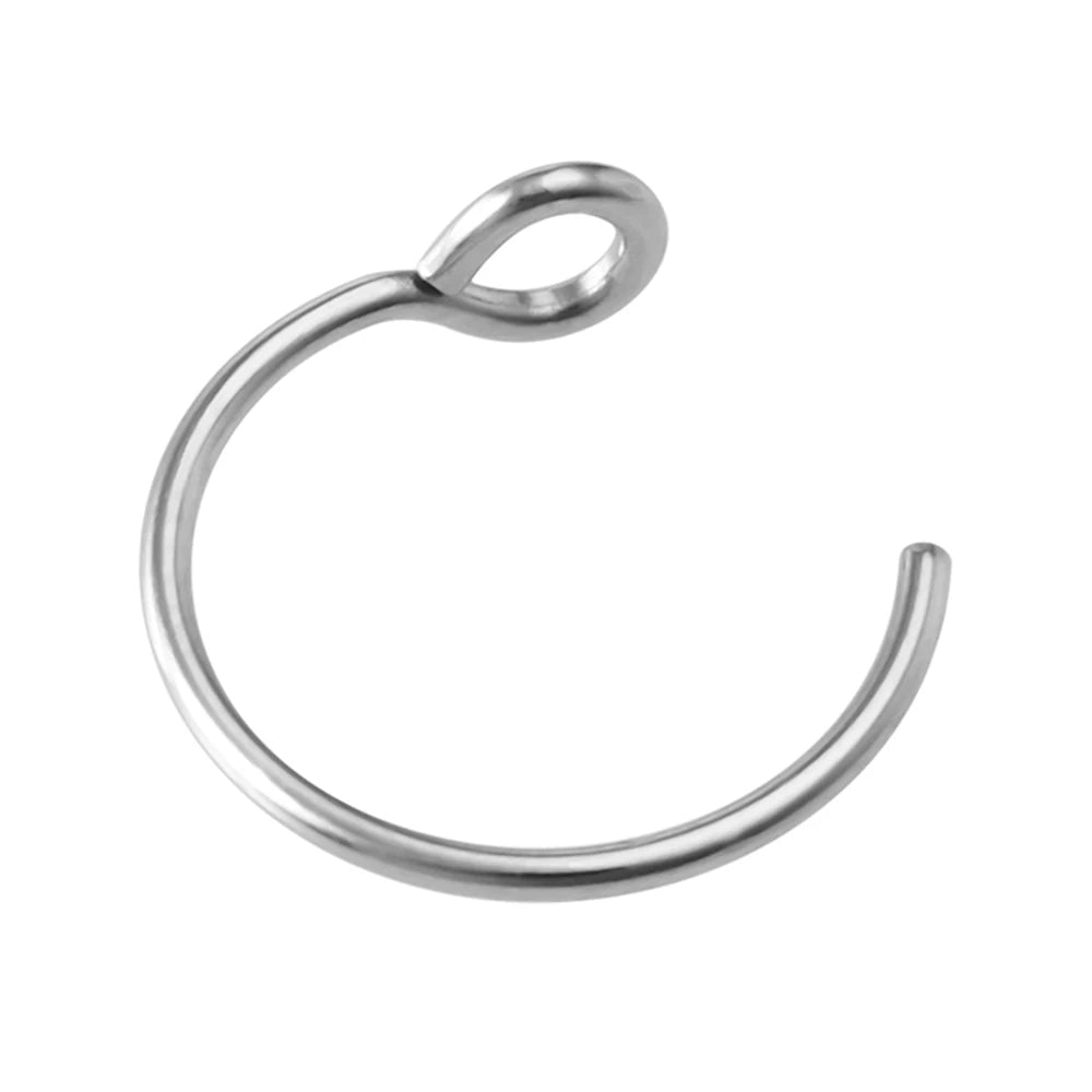 1pc Fake Nose Ring for Women Men 20G Surgical Steel Faux Piercing Jewelry Fake Piercing Hoop Lip Septum Nose Rings Body Jewelry