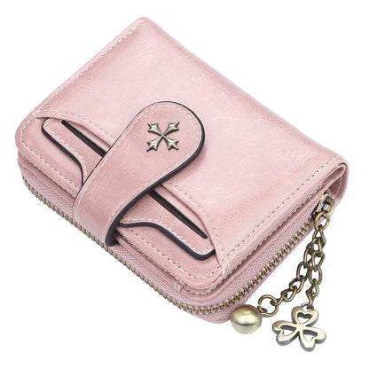 New Women Wallets Fashion Short PU Leather Top Quality Card Holder Female Zipper Purse