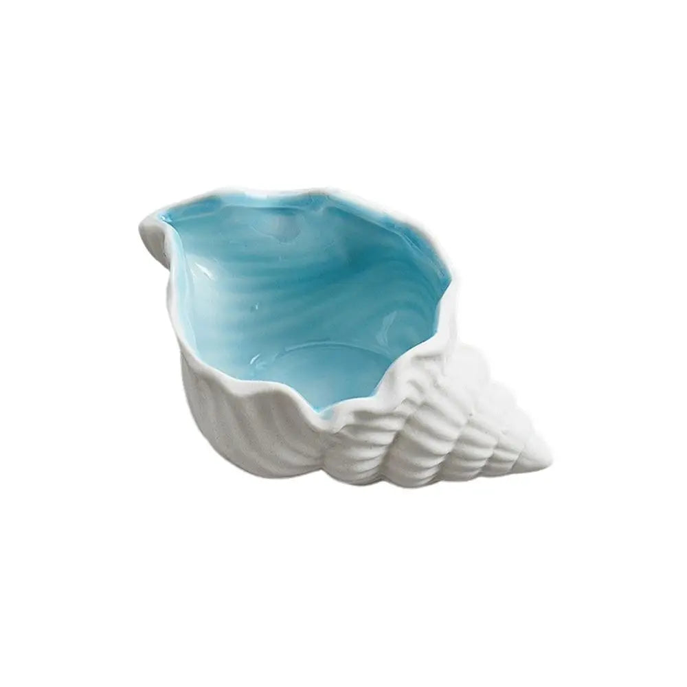 1 Pcs New Ceramic Jewelry Trays Ocean Style Conch Home Marine Decor Large Capacity Jewelry Tray Dish Gifts