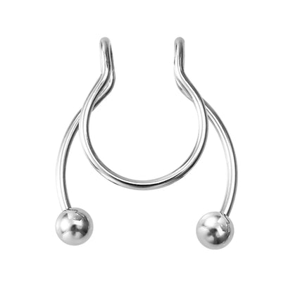 1pc Fake Nose Ring for Women Men 20G Surgical Steel Faux Piercing Jewelry Fake Piercing Hoop Lip Septum Nose Rings Body Jewelry