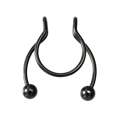 1pc Fake Nose Ring for Women Men 20G Surgical Steel Faux Piercing Jewelry Fake Piercing Hoop Lip Septum Nose Rings Body Jewelry