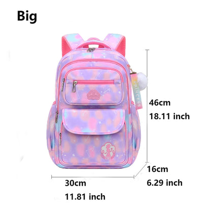 Children Girl Backpack School Bag Pink For Kid Child Teenage Schoolbag Primary Kawaii Cute Waterproof