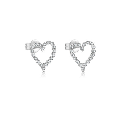 ANDYWEN 925 Sterling Silver Heart CZ Zircon Long Chain Necklace Bracelet Ring Stud Earring Fine Jewelry Set Women Wedding Gift