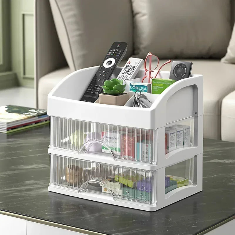 Drawer Makeup Organizer Acrylic Clear Cosmetic Storage Box Plastic Transparent Makeup Holder Container Vanity Table Organizer