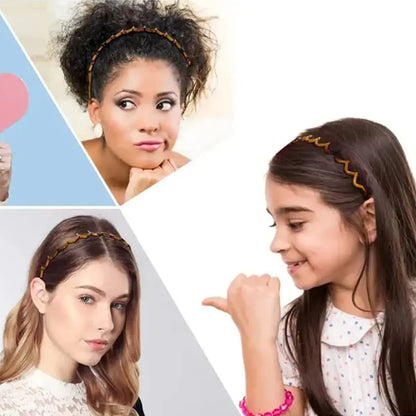 1pcs Women Hair Comb Non-Slip Headband Plastic U Shape Hair Hoops Fixed Teeth Fluffy Top Hair Bands Headwear Hair Accessories