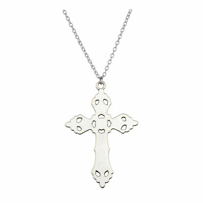 Vintage Crosses Baroque Embossed Pendant Necklace for Men Women  Gothic Grunge Chain Y2k Goth Jewelry Accessories Free Shipping