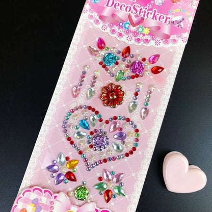 3D Gem Stickers Acrylic Crystal Sticker DIY Decorations Rhinestone for Kids Girls