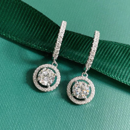 Simulated Diamond Earrings, 925 Silver Fashion Niche Design, New Versatile Temperament, Small Earrings