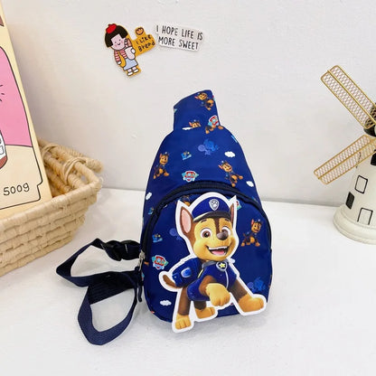 Paw Patrol Children's Chest Bag Cartoon Backpack Kids Outdoor Casual Shoulder Bags Anime Chase Skye Cross bag Children Toy Gifts