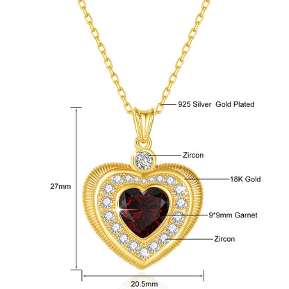 18K Gold Heart Necklace 9mm 3ct Moissanite Pendant K Gold Luxury Wedding Jewelry With Certificate