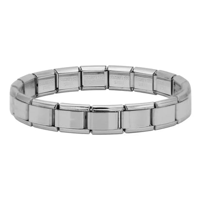 Hip Hop Width Square Bracelet For Women Men Punk Silver Color Stain Steel Bangle Simple Trendy Fashion Daily Jewelry Unique Gift