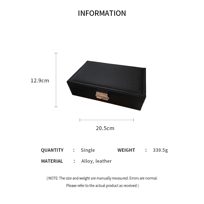 Travel Portable Jewelry Box with Lock Earrings Necklace Dustproof Storage Packaging European Style Large Capacity Display Boxes