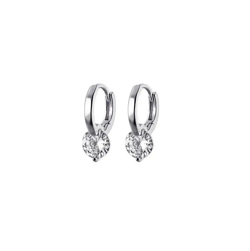 Moissanite Twist Hoop Earrings For Women 925 Sterling Silver Party Solitaire Earrings Trendy Jewelry