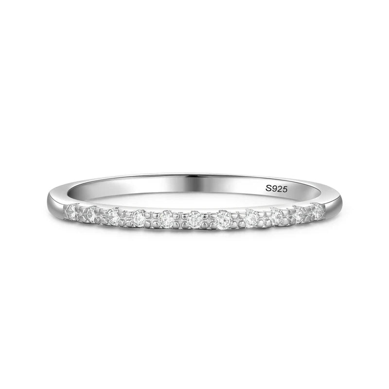 925 Sterling Silver Minimalist Fashion Stackable CZ Rings For Women Minimalist Fine Jewelry 2021 New Style