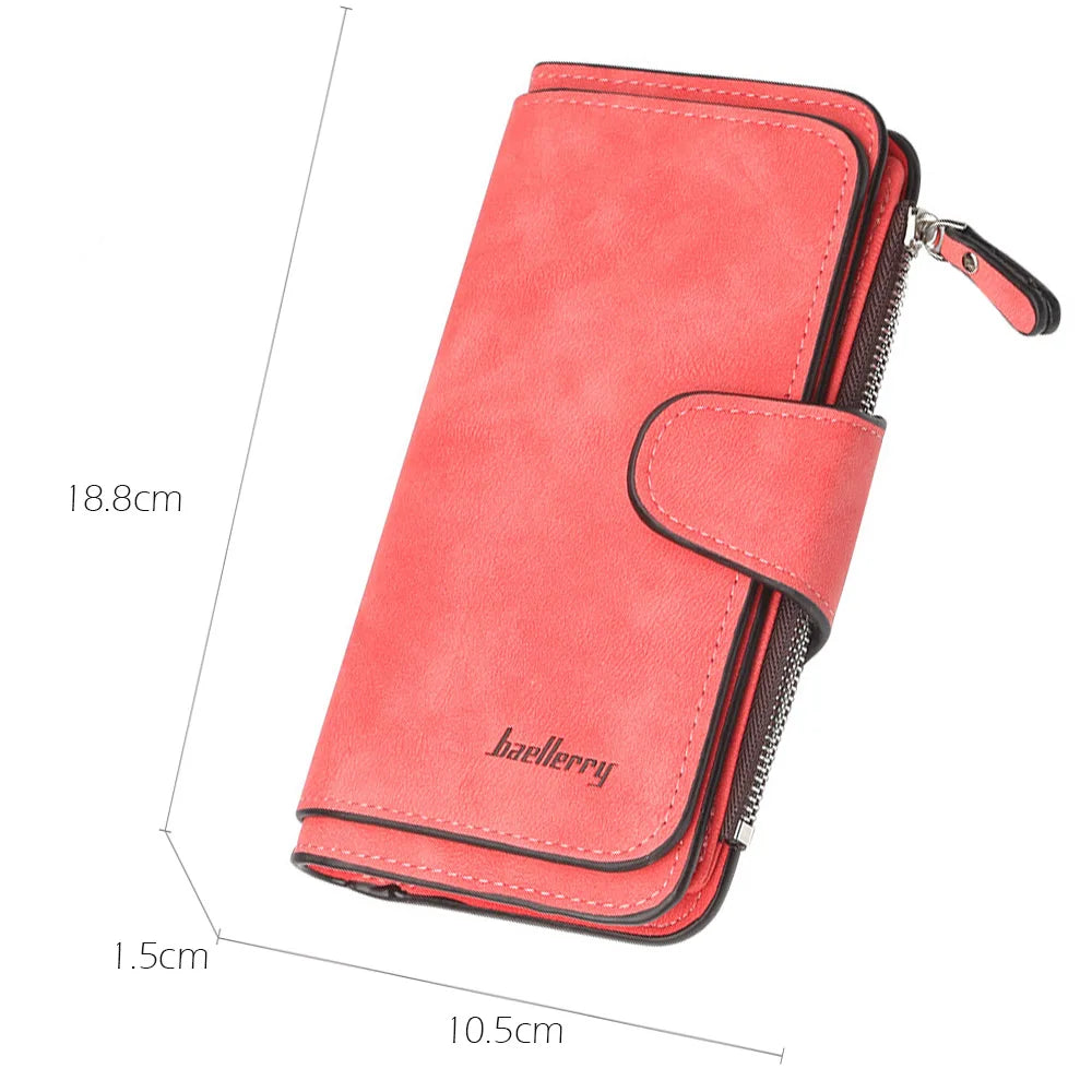 Women Wallets Fashion Long PU Leather Top Quality Card Holder Classic Female Purse  Zipper  Wallet For Women