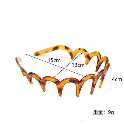 1pcs Women Hair Comb Non-Slip Headband Plastic U Shape Hair Hoops Fixed Teeth Fluffy Top Hair Bands Headwear Hair Accessories